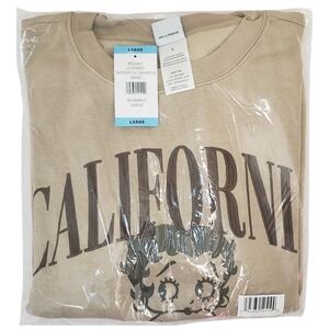 Character Destination Women's Sweatshirt California Betty Boop NWT